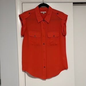 Madewell Salmon Sleeveless Button Down Shirt